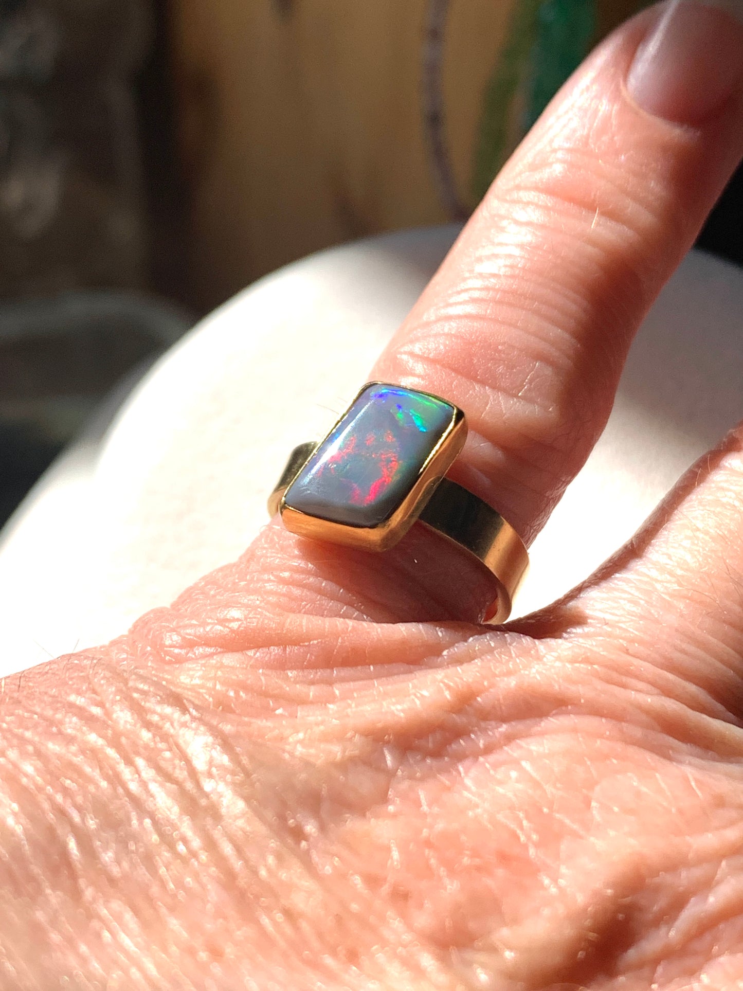 Australian Opal 22k Gold Ring