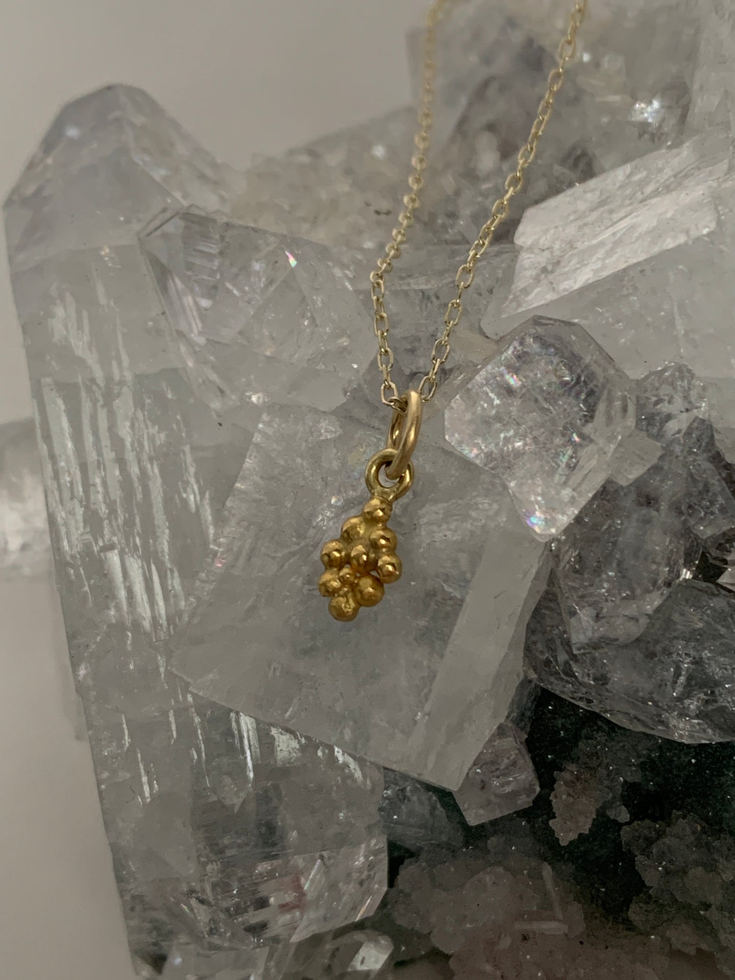 22k Gold Pendant Trio Necklace