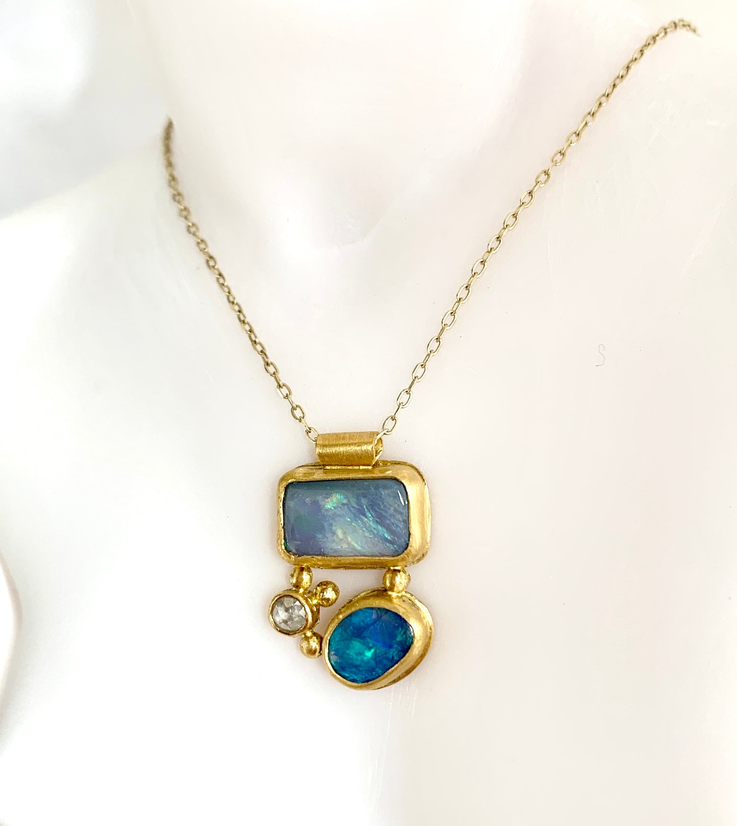 Diamond Opal Pendant