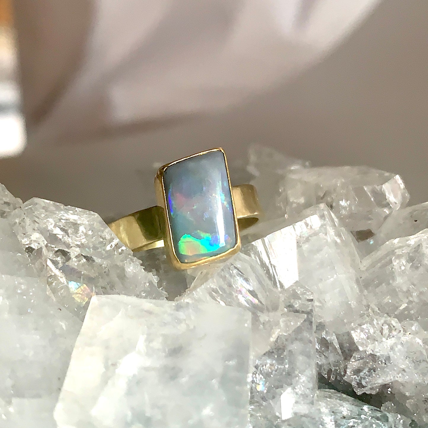 Australian Opal 22k Gold Ring