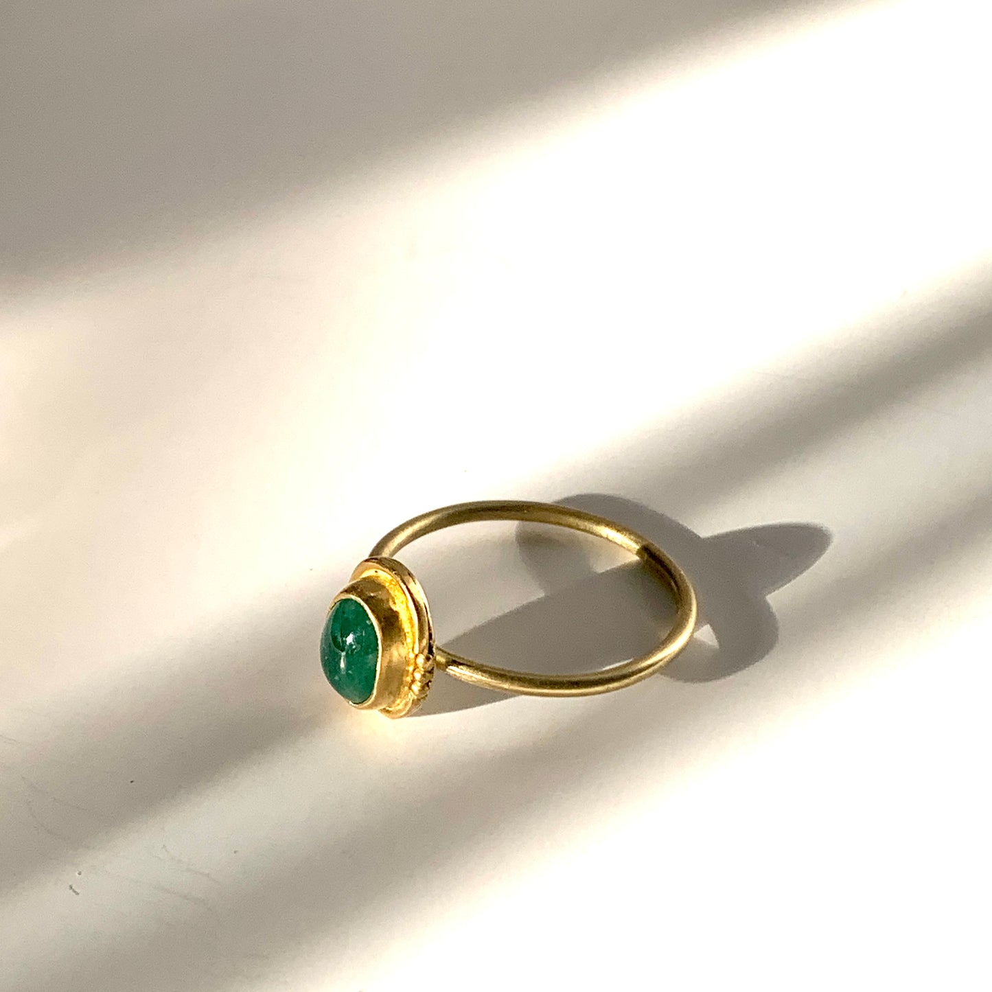 Emerald, 22k, 18k Gold Ring