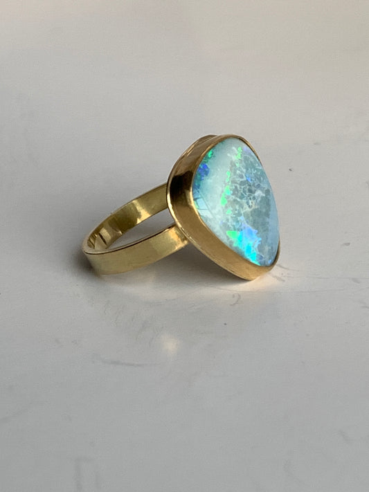 Australian Opal Ring, 22k Gold Ring