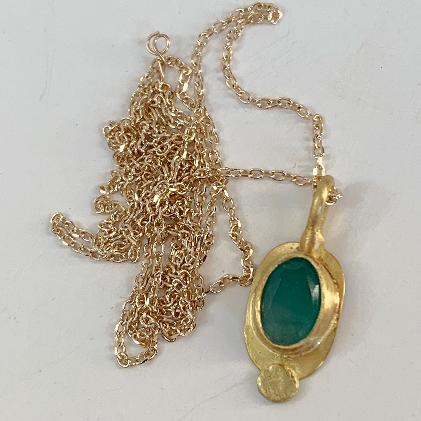 Emerald 22k Gold Pendant