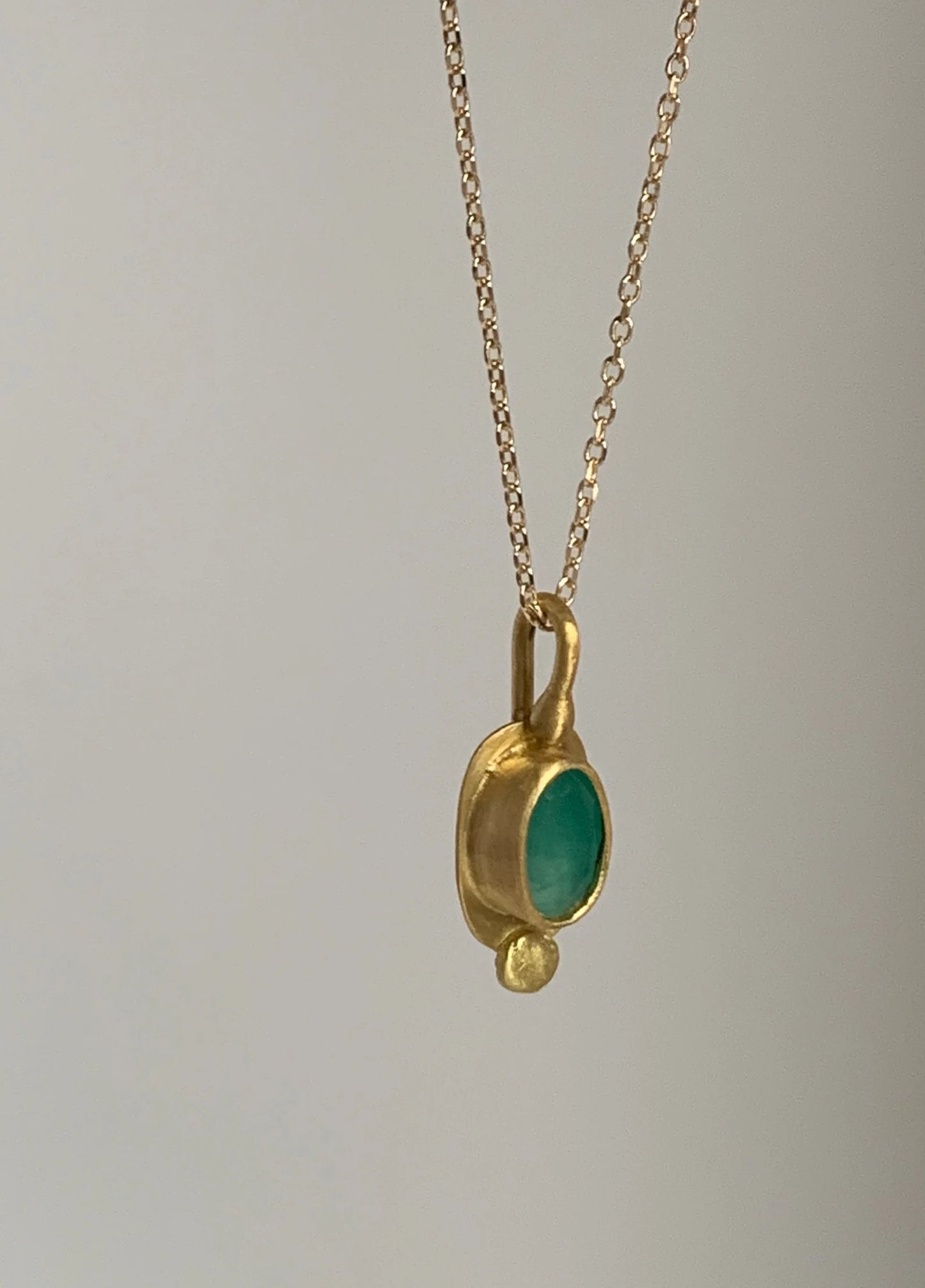 Emerald 22k Gold Pendant