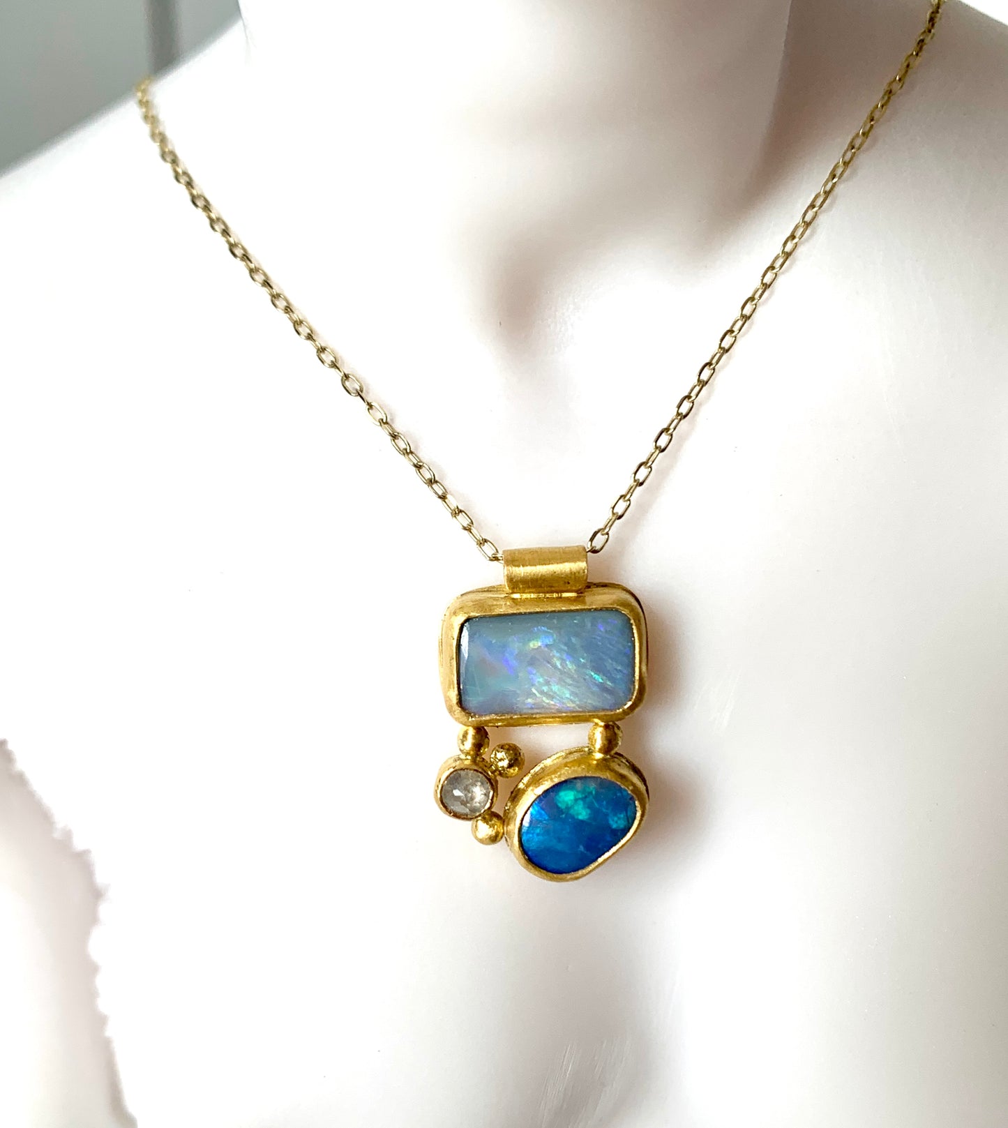 Diamond Opal Pendant