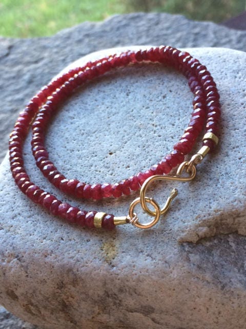 Ruby 18K Gold Wrap Bracelet