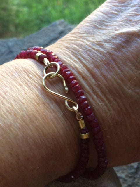 Ruby 18K Gold Wrap Bracelet