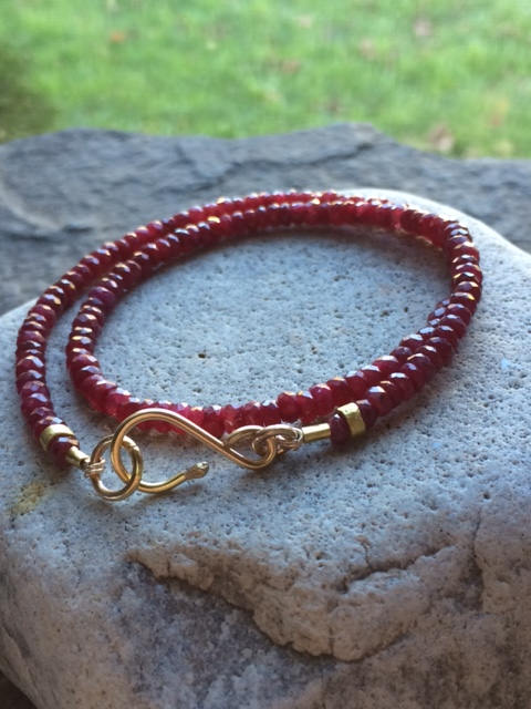 Ruby 18K Gold Wrap Bracelet