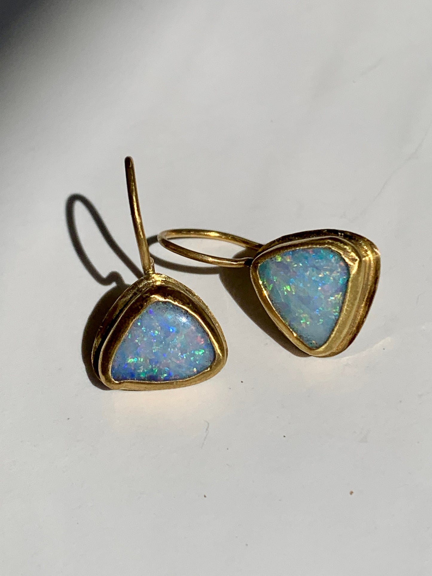 Opal 22k Gold Earrings